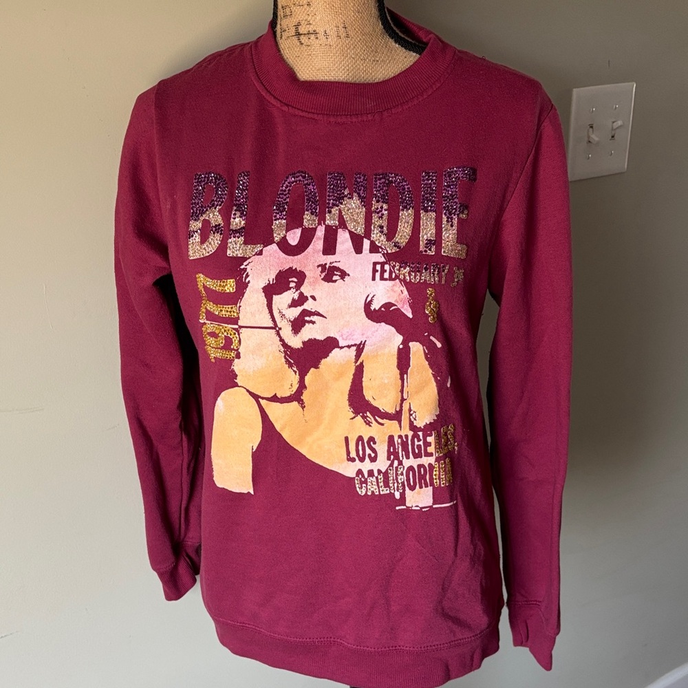 Blondie Graphic Burgundy Sweatshirt